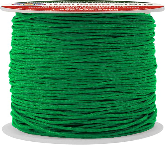 Mandala Crafts 1mm 109 Yards Kelly Green Cotton Waxed Cord for Jewelry Making Bracelet Cord Waxed String - Beading String Thread Jewelry Cords for Necklaces String