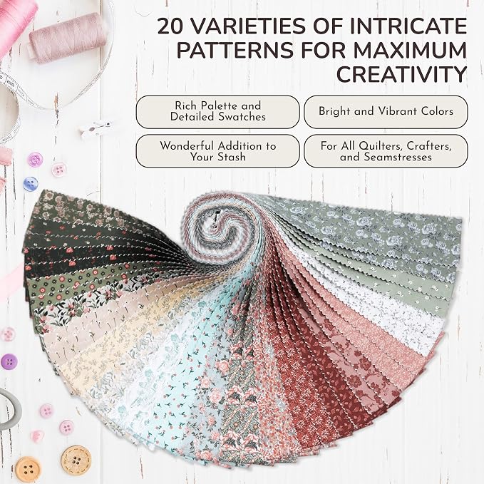 Tinyspool & Co.'s Twirlie Roll 40 Precut Quilting Fabric Strips - Image 4