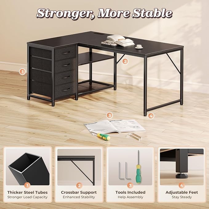 PRAISUN 43.3" Small Computer Desk - Image 8