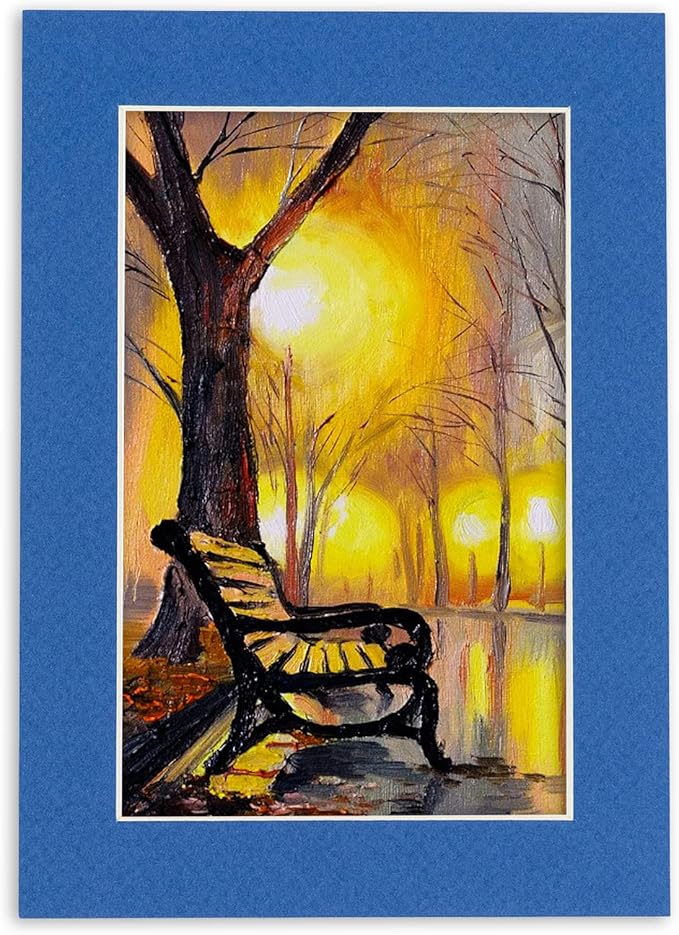 11x14 Mat for 8.5x11 Photo - Precut Royal Blue Picture Matboard for Frames Measuring 11 x 14 Inches - Bevel Cut Matte to Display Art Measuring 8.5 x 11 Inches - Acid Free Pack of 25 MATS