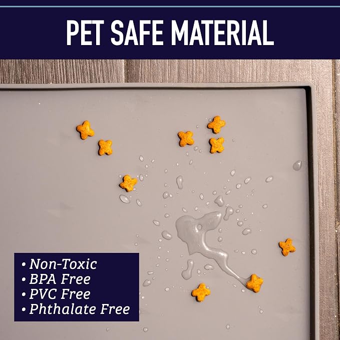 Leash Boss Waterproof Spill Guard Dog & Cat Silicone Dog Food Mat - Image 3