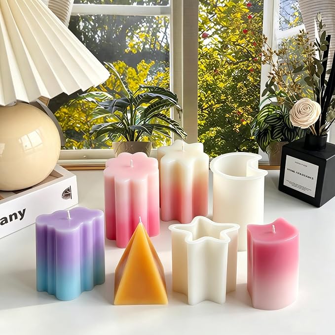 8PCS Reusable Silicone Candle Molds Set - Image 7