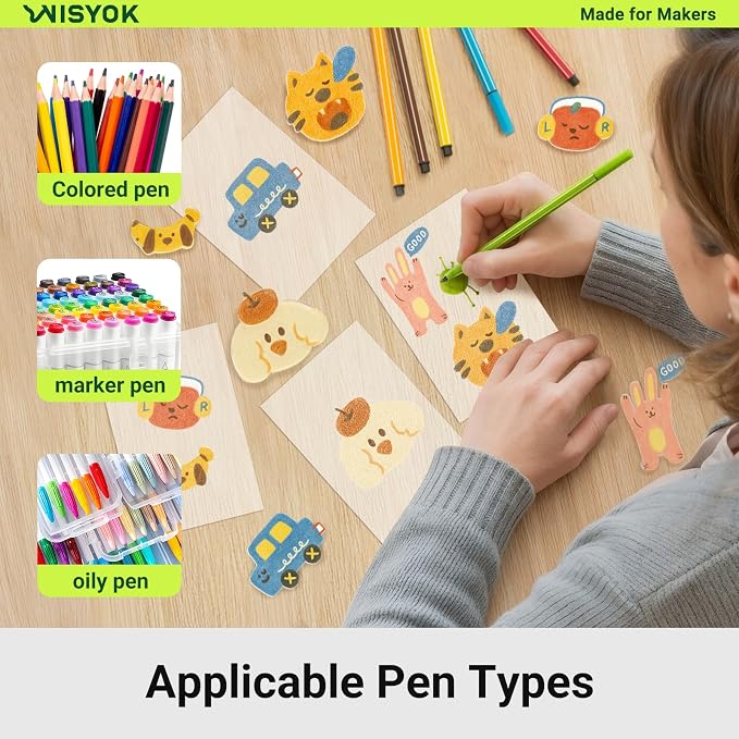 WISYOK 38pcs Shrinky Plastic Sheets Kits, Shrink Film - Image 3