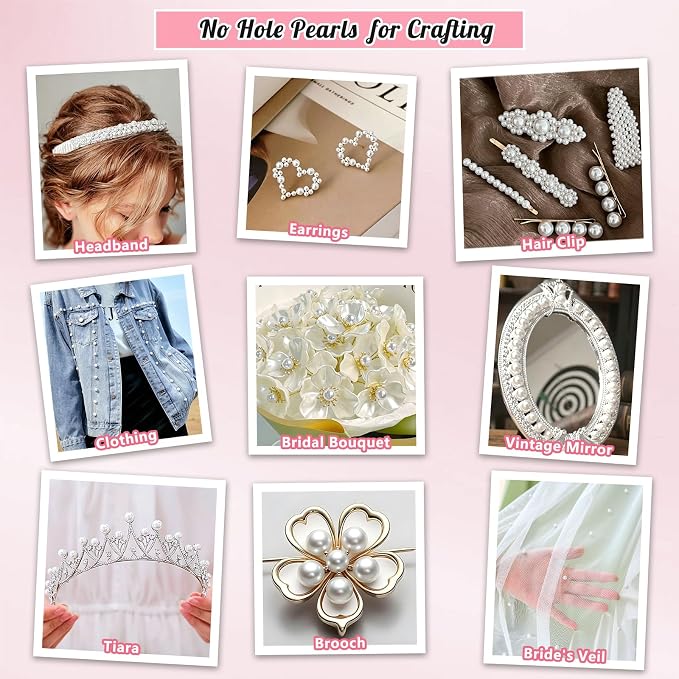 360PCS 12mm Pearls for Crafting, Artificial Pearl Beads for Vase Filler - Image 6