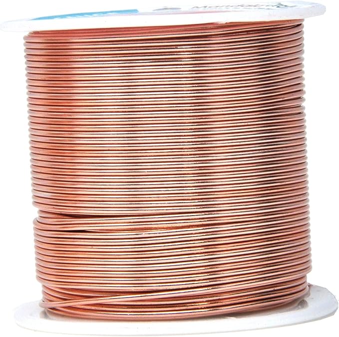 Mandala Crafts 18 Gauge Anodized Aluminum Craft Wire for Jewelry Making - 450 FT Colored Flexible Silver Copper True Blue Pink Ice Blue Green Wire - Bendable for Bonsai Armature Crafting Sculpting