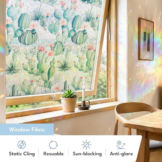 ADD.HERES Window Privacy Film, Stained Glass Decorative Static Cling, Removable - Image 3