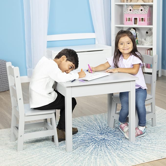 Melissa & Doug Solid Wood Kids Table and Chairs - Image 7