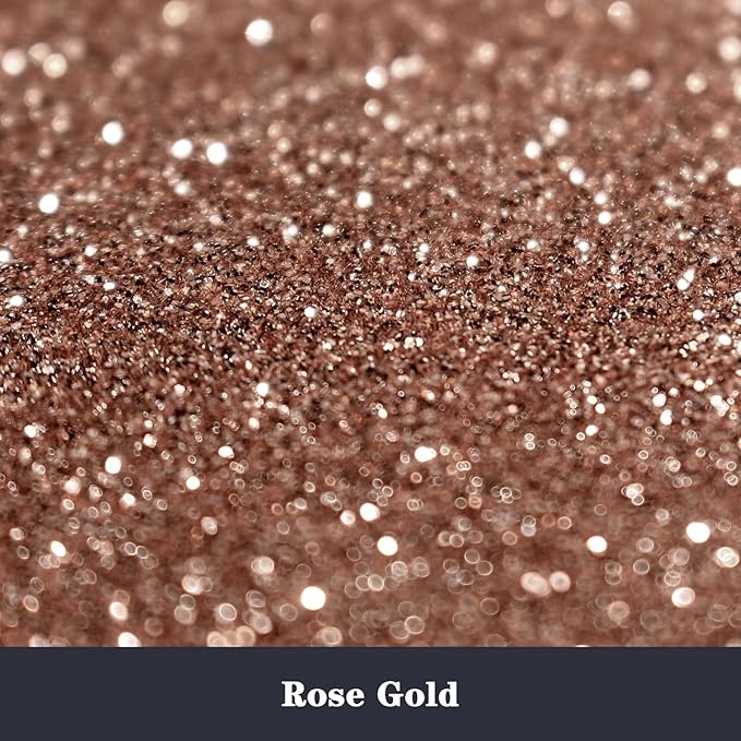High Capacity 260g Shaker Bottle Package Metalic Glitter, Rose Gold Fine Glitter for Tumbler, Jewelry Making, Epoxy Resin DIY Craft, Face Body Nail Art