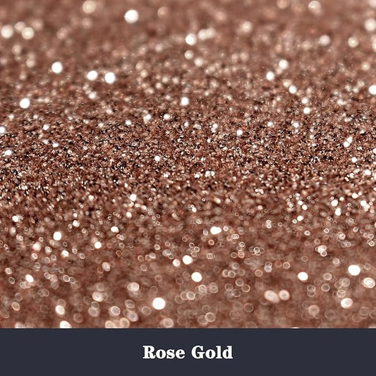 High Capacity 260g Shaker Bottle Package Metalic Glitter, Rose Gold Fine Glitter for Tumbler, Jewelry Making, Epoxy Resin DIY Craft, Face Body Nail Art
