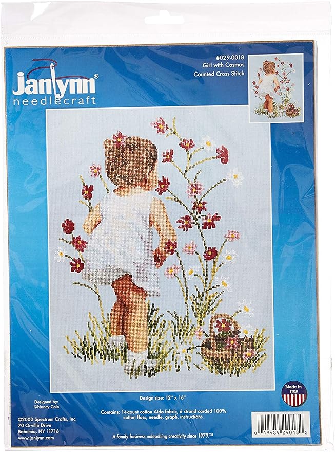 Janlynn Counted Cross Stitch Kit, Girls by Janlynn