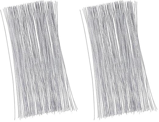 Juvale 300 Pieces White Floral Wire Stems - 22 Gauge, 16 in Length - Flower Wire for Crafts (Pack of 2)