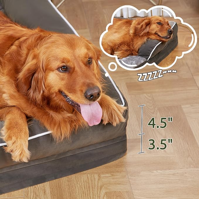 Orthopedic Dog Beds for Extra Large Dogs, Waterproof Egg Crate Foam XL Dog Bed - Image 7