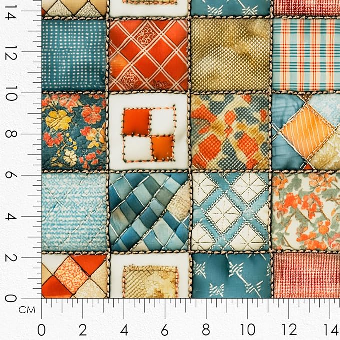Patchwork Fish Cotton Fabric Panel – 6 Designs + Bonus Sheet 29.5×19.6 inch - Image 8
