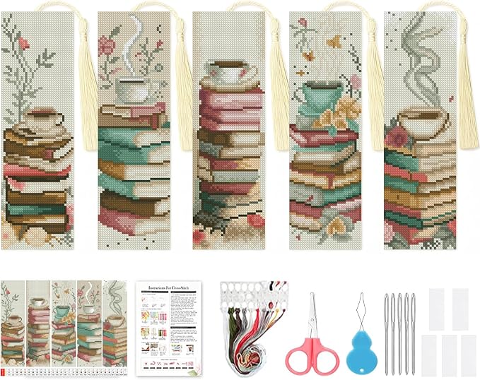 VIGEGU 5 Pack Cross Stitch Kits by VIGEGU