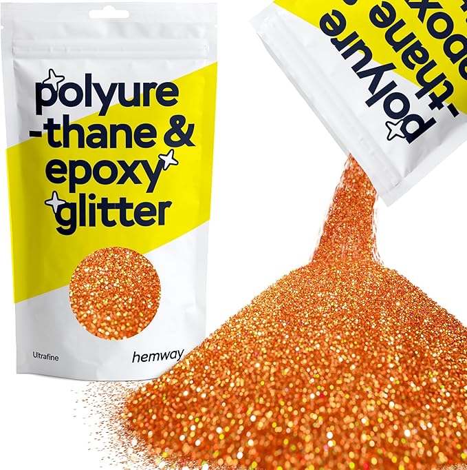 Hemway Polyurethane & Epoxy Resin Glitter for Arts, Crafts, Tumblers, Flooring, Woodwork, Decorating and Resin Projects 100g - Copper Holographic