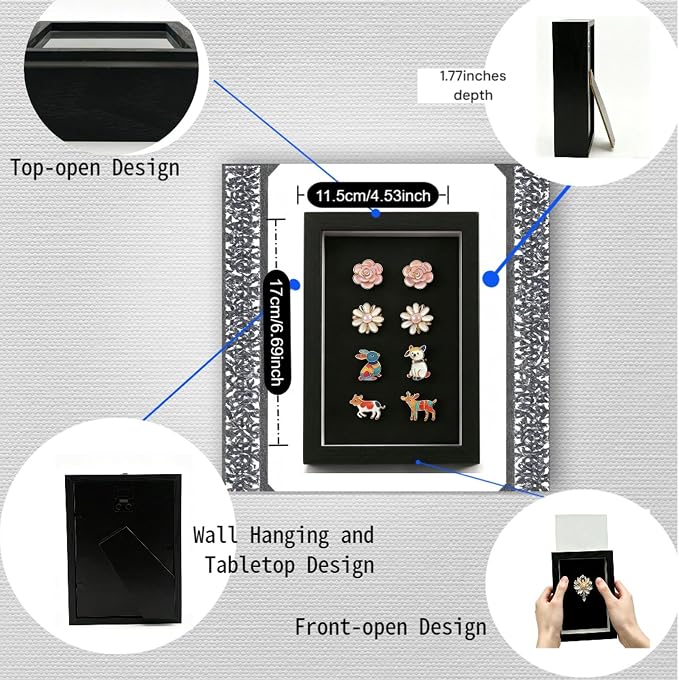 Pin Display Case, Enamel Pin Collection Display - Image 5