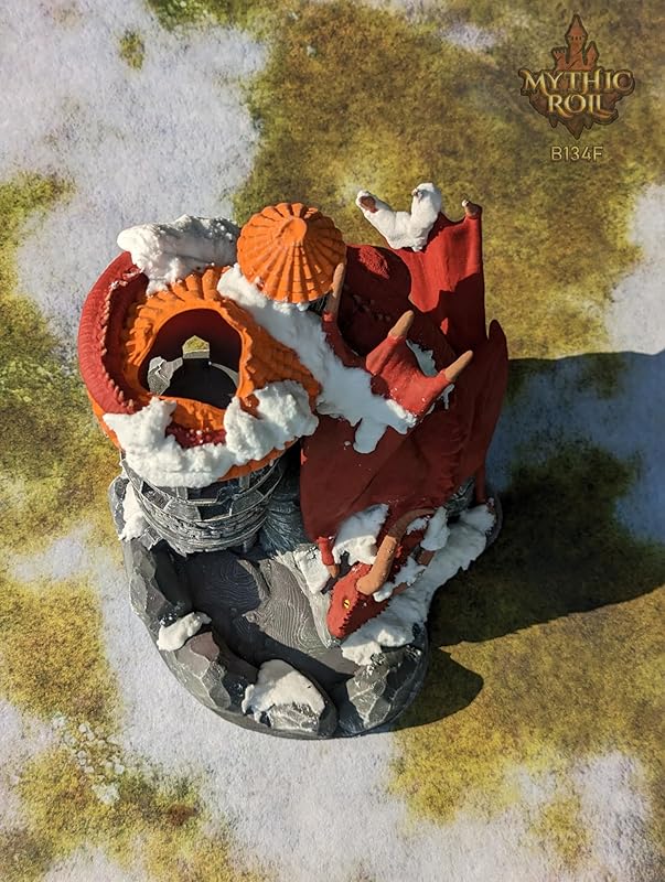 Dragon 3D Printed Dice Tower - Mythic Roll Collection - Unchained Games - Ascend to New Heights with your Rolls! (01.) Black)