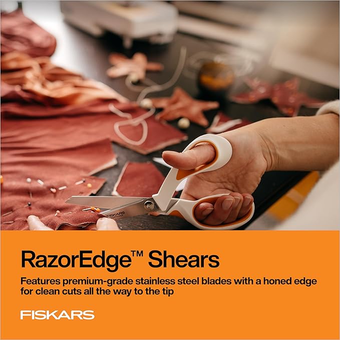 Fiskars RazorEdge Fabric Scissors, Heavy Duty Fabric Shears, Ultra-Sharp - Image 4