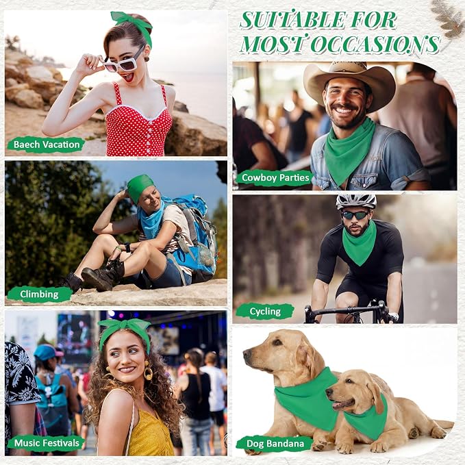 Suhine 100% Cotton Solid Bandanas Blank Bandanas Multifunctional Headband Scarf - Image 6