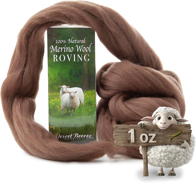 100% Natural Merino Wool Roving by DesertBreezeDistributing