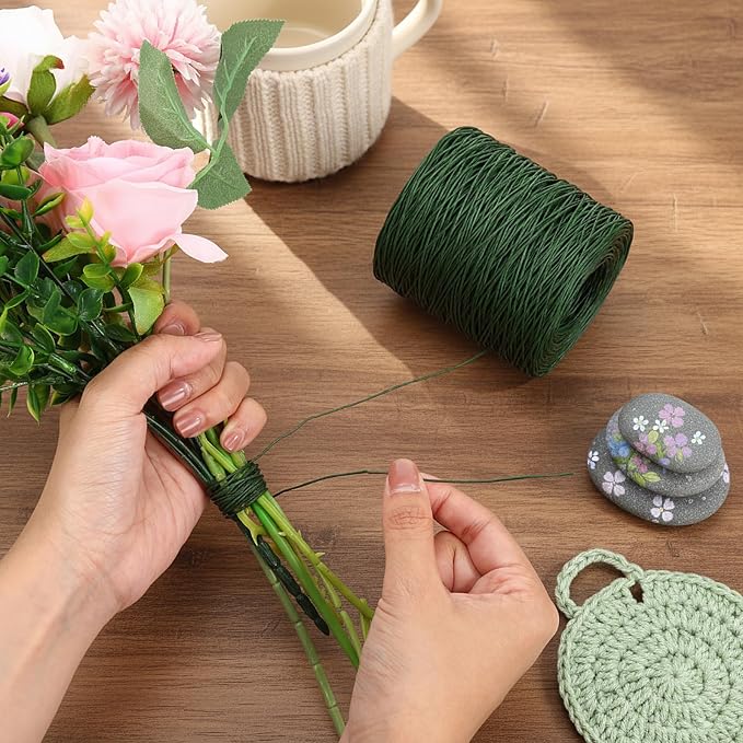 Syhood 1345 Feet Floral Vine Bind Wire Rustic Wrapping Wire - Image 5