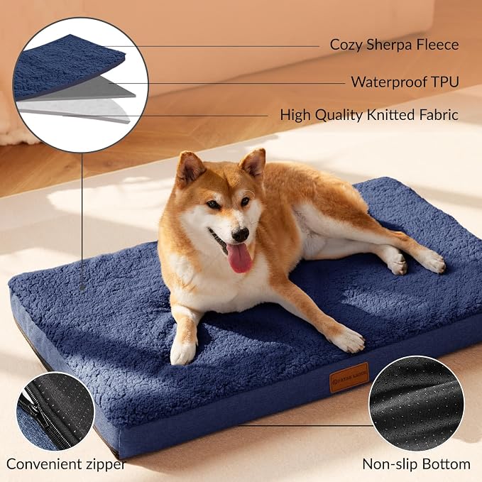 Patas Lague Orthopedic XL Dog Bed Large Sized Dog 48''X30'', Soft Waterproof - Image 3