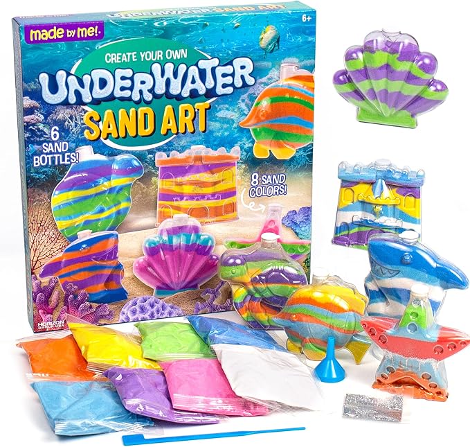 Made By Me Create Your Own Underwater Sand Art, Includes 6 Ocean-Themed Bottles by MadebyMe