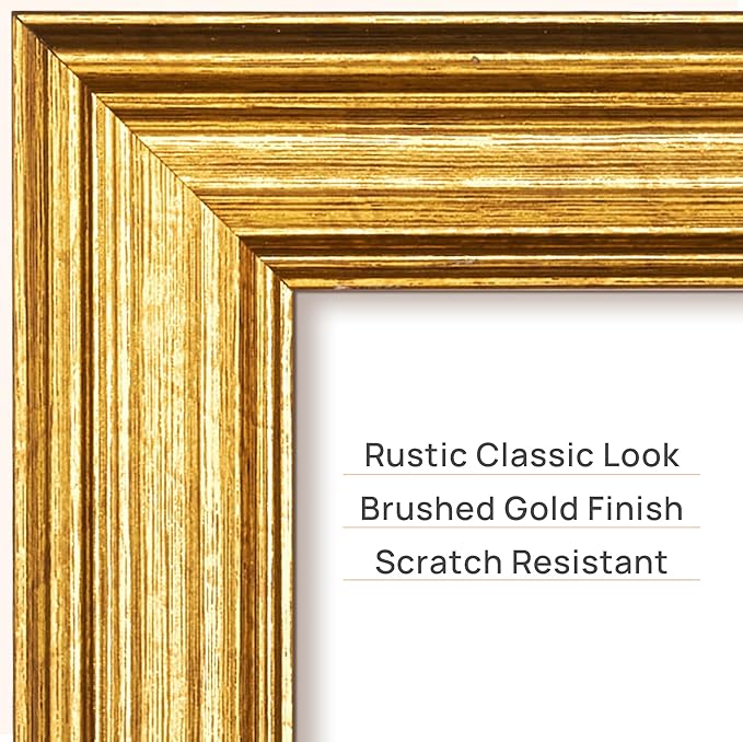 upsimples Vintage 24x36 Poster Frame, Antique Gold Frames Display 20x30 - Image 4