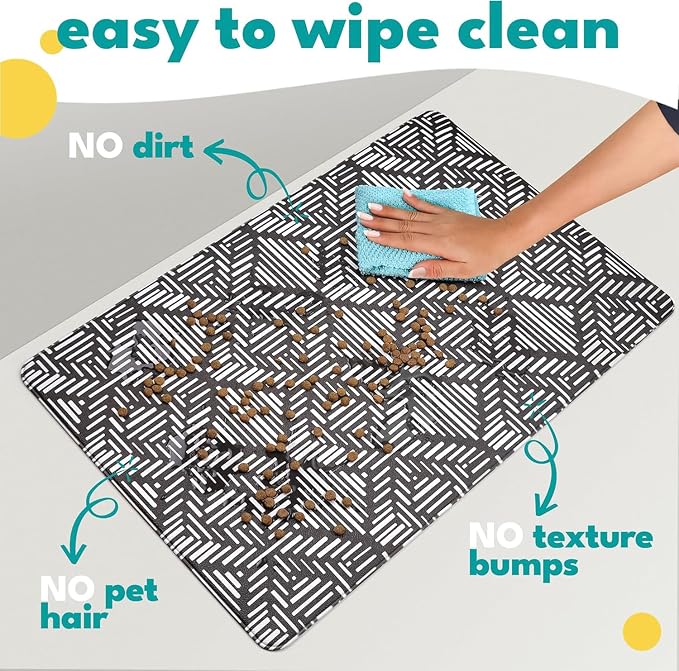 NALALAS Dog Mat for Food and Water, Cat Feeding Mat | Waterproof Dog Bowl Mat | - Image 4