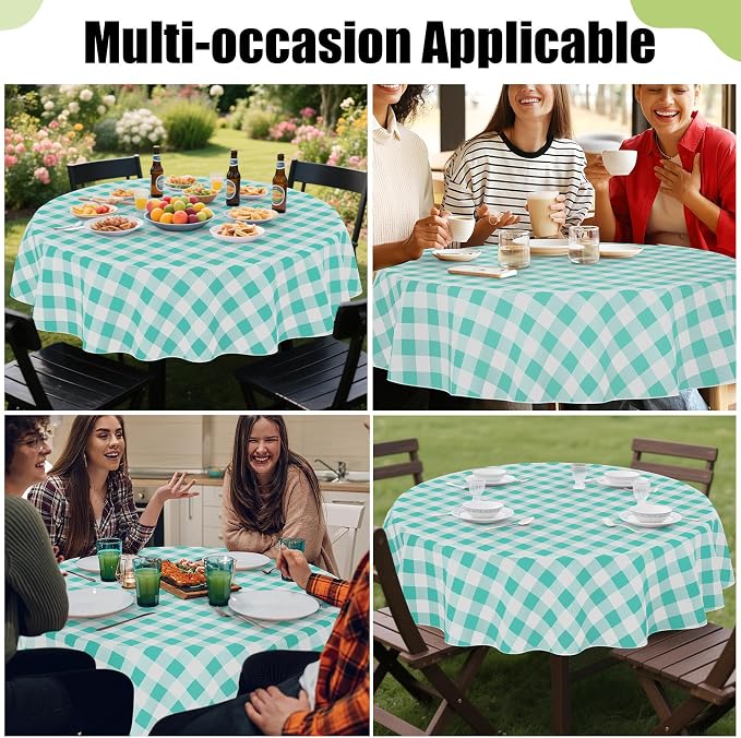 Smiry Plastic Table Cloth, Waterproof Vinyl Tablecloth - Image 6