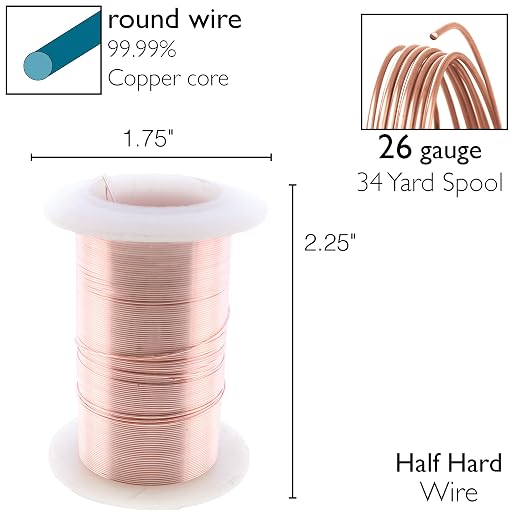The Beadsmith Wire Elements 26-Gauge Lacquered Tarnish-Resistant Copper Wire - Image 4