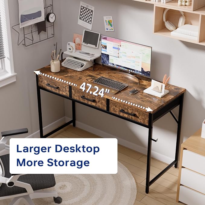 Pamray 47 Inch Small Computer Desk - Image 4