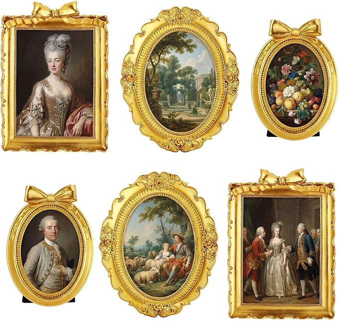 Vicenpal 6 Pcs Tiny Picture Ornate Frames 2.5 x 3.5, 4 x 6, 5 x 7 Inch Small by Vicenpal