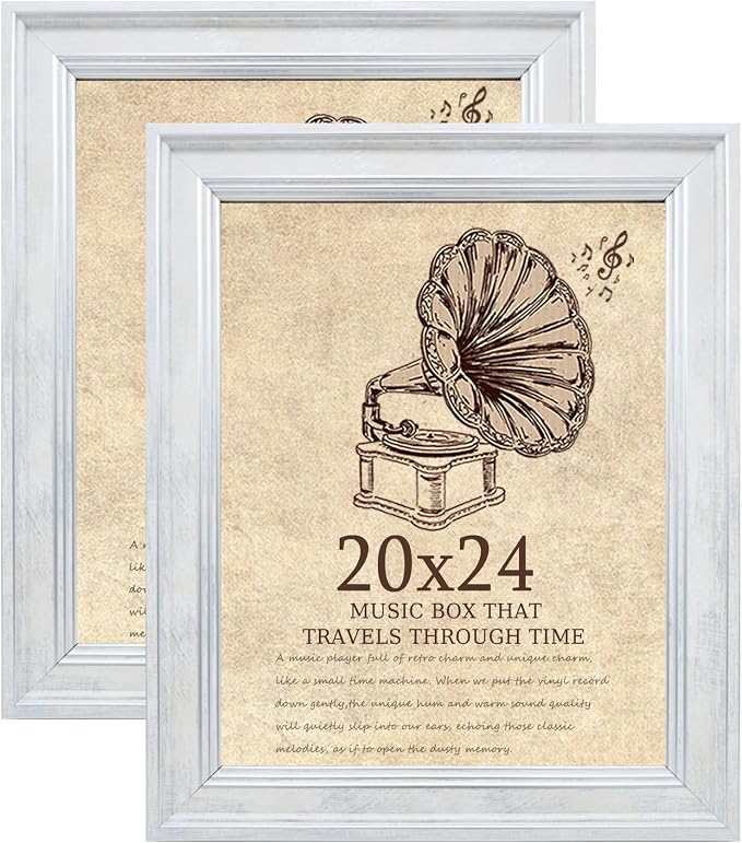 20x24 Picture Frame with Real Glass set of 2, Vintage Frames by TKYGU