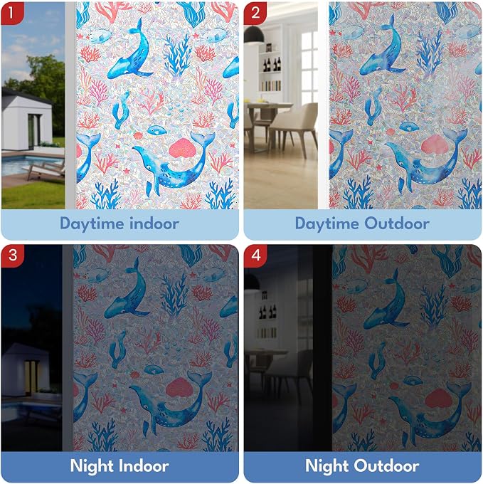 ADD.HERES Window Privacy Film, Stained Glass Decorative Static Cling, Removable - Image 5