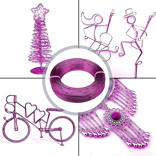 3mm Aluminum Craft Wire, 50 Feet 9 Gauge Bendable Anodized Metal Wire for Sculpting, Jewelry Making, Armature Making, Wire Weaving and Wrapping
