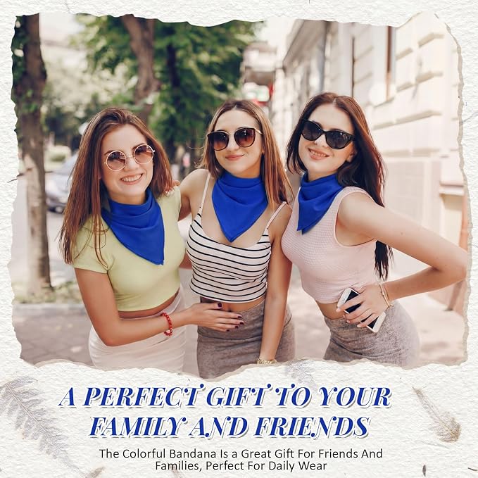 Suhine 100% Cotton Solid Bandanas Blank Bandanas Multifunctional Headband Scarf - Image 3