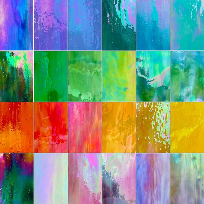 LITMIND 24 Sheets Iridescent Stained Glass Variety Pack - Image 8