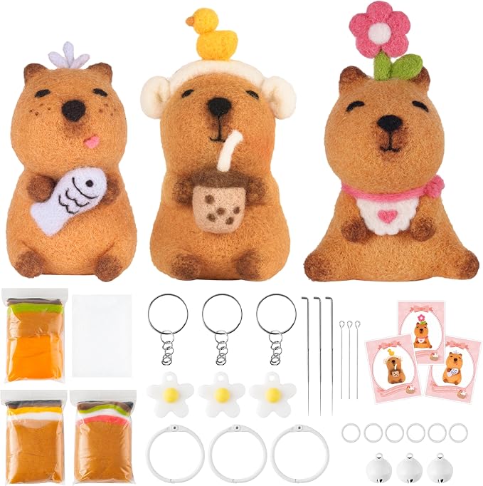 Capybara Needle Felting Kit by Unknown