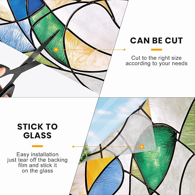 Stained Glass Window Privacy Film Static Cling - Image 6