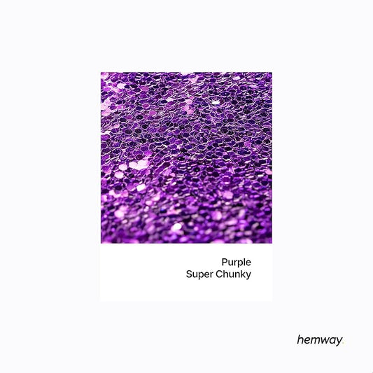 Hemway Glitter for Resin 100g Purple Metallic Crystals for Epoxy Craft Super Chunky Flakes Tumblers Wax Melt