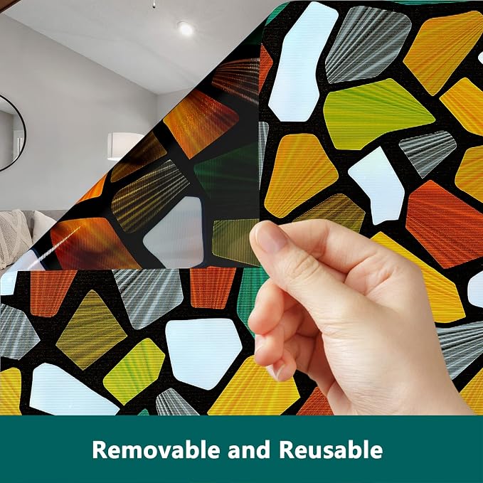 Volcanics Decorative Stained Glass Window Privacy Film - Image 6