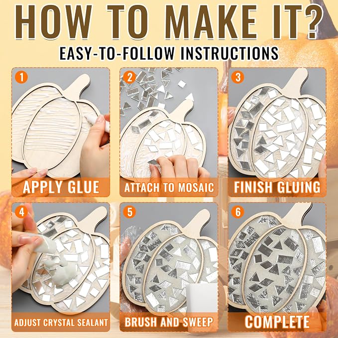 Honeydak 6 Sets DIY Glass Mosaic Tiles - Image 3