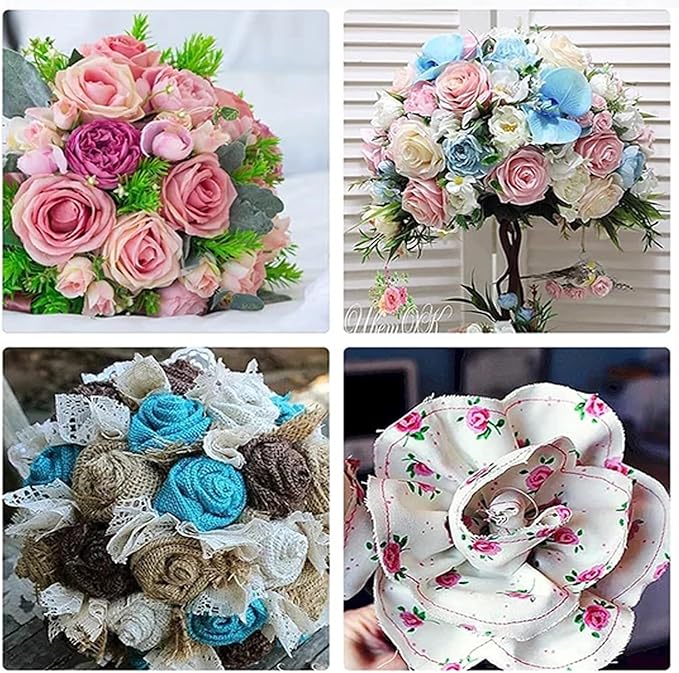 Flower Making Kit, Electric Fabric Flower Maker, Artificial Flower Ironing Machine with 18 Ironing Heads, Adjustable Temperature, Fake Flower Making Tools Kit