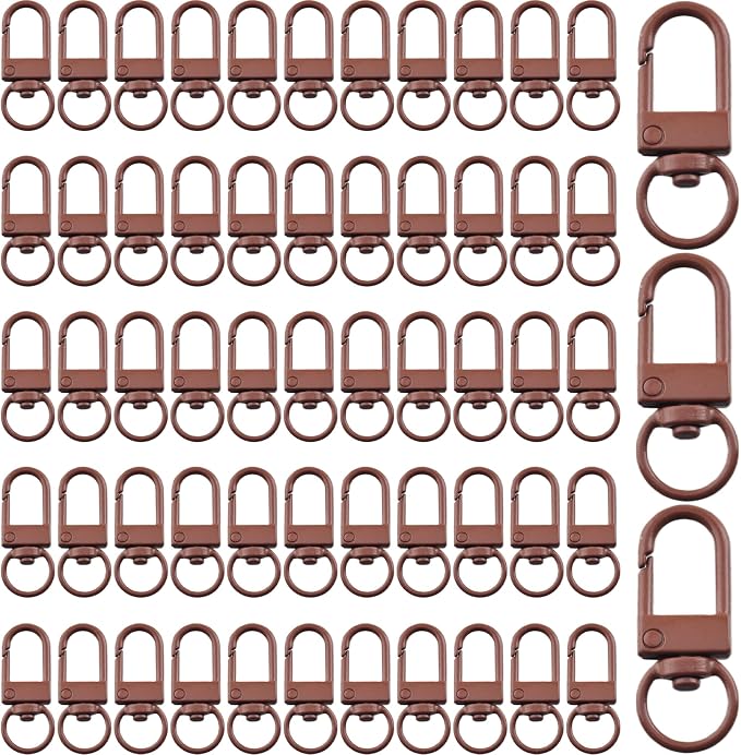 KJML DIY Keychain clip 60pcs Swivel Snap Lobster Claw Keychain Clasps Lanyard by KJMLDIY