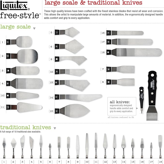 Liquitex Professional Freestyle Large Painting Knife, No. 9 - Image 4