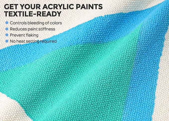 Nicpro Professional Effects Fabric Medium, 4oz Bottle Fabric Painting Acrylic - Image 3