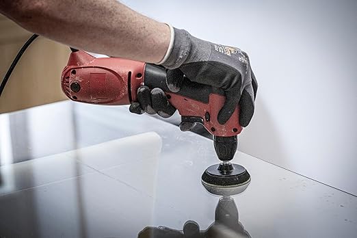Glass Polish (3'') Glass Scratch Removal Kit for use with a Drill on All Glass Surfaces - GP28003