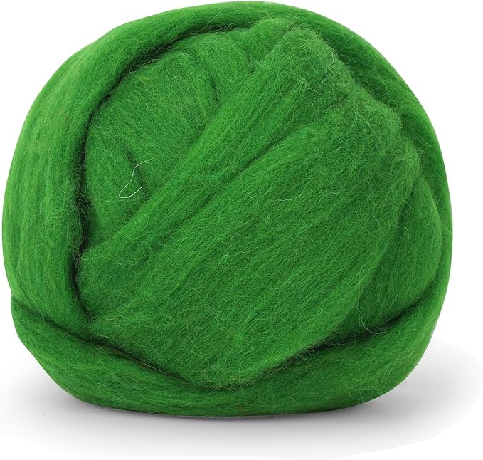 3.53oz Wool Roving, Wool Felting Supplies, Pure Wools, Chunky Yarn, Spinning by Jupean