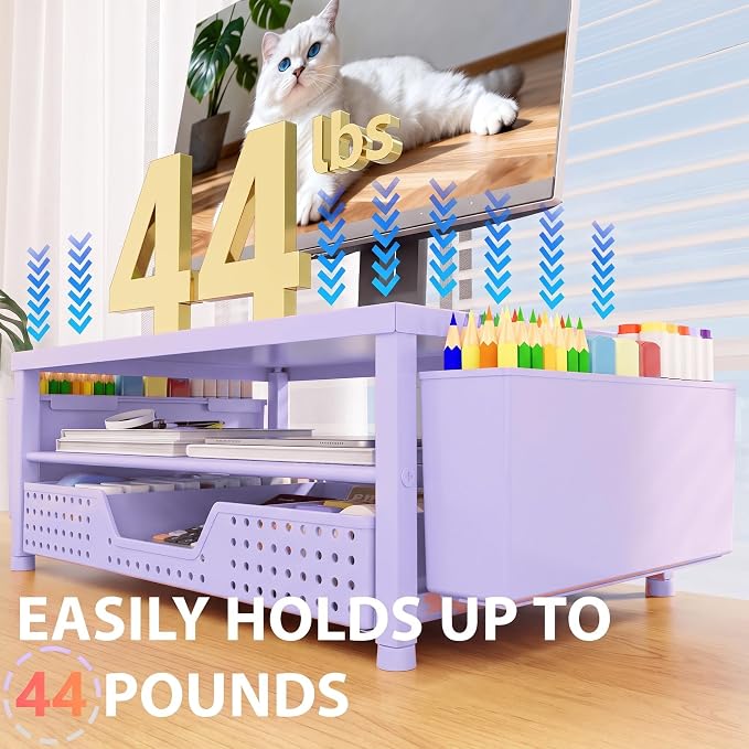 OPNICE Desk Organizers and Accessories, Computer Monitor Stand Riser - Image 6